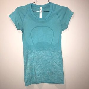 Blue Lululemon Swiftly Tech Short Sleeve